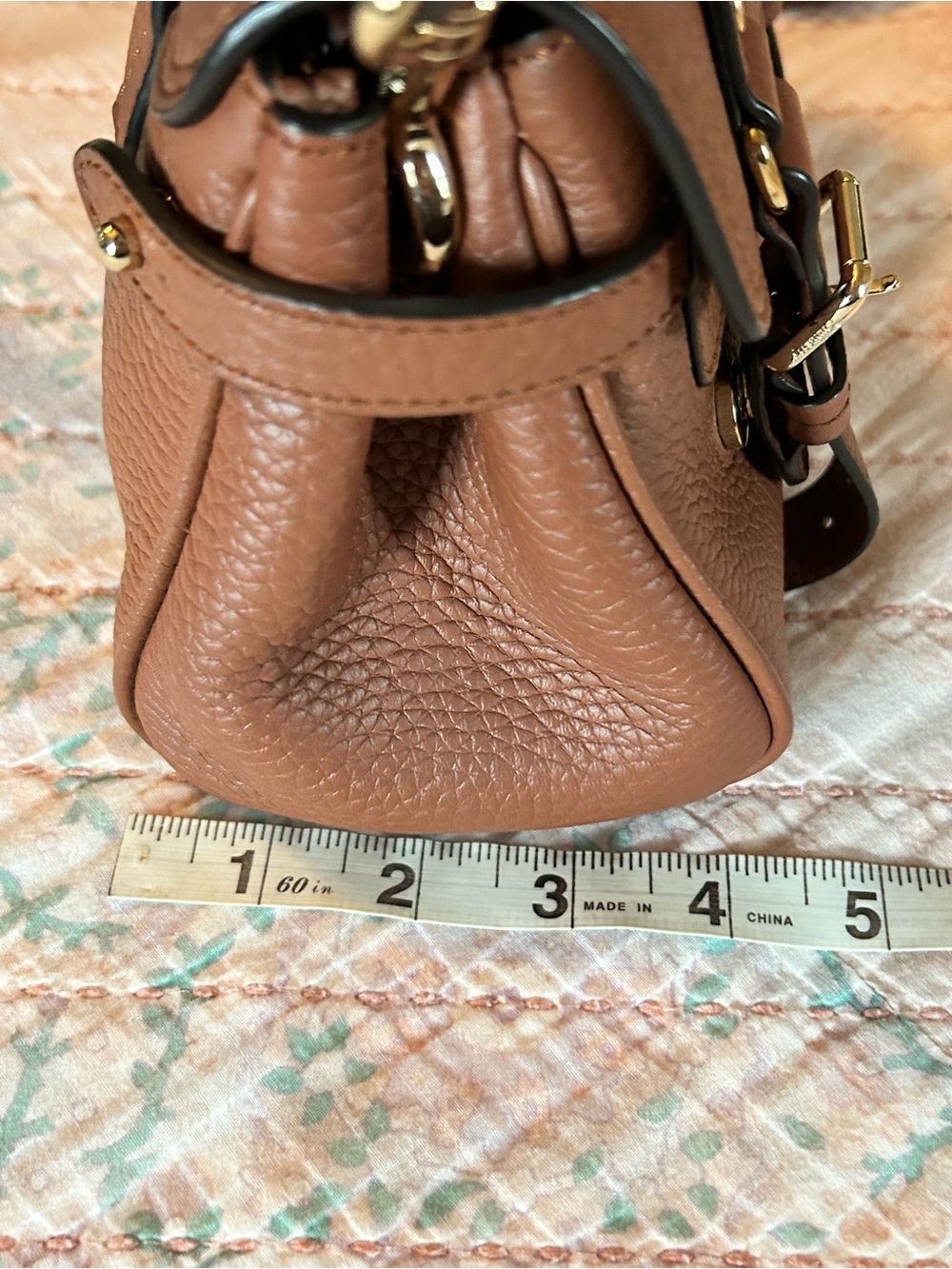 Mulberry Mini Alexa Heavy Grain Leather Satchel Chestnut Brown Retails $1345 EUC - Picture 17 of 17
